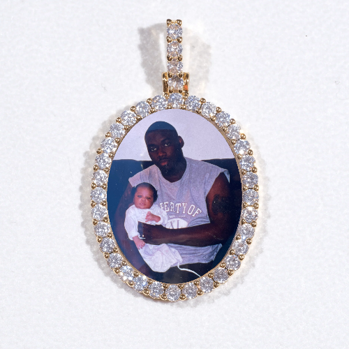 3D Oval Custom Picture Pendant
