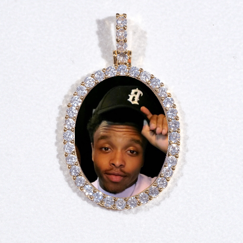 3D Oval Custom Picture Pendant