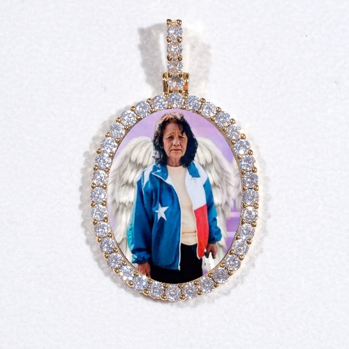 3D Oval Custom Picture Pendant