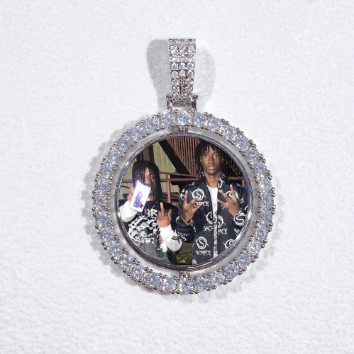 3D Spinning 2-Faced Custom Picture Pendant