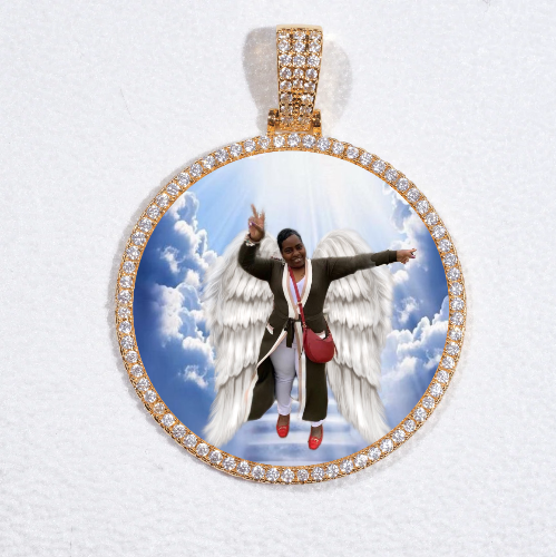 MEDIUM 3D CIRCLE CUSTOM PICTURE PENDANT