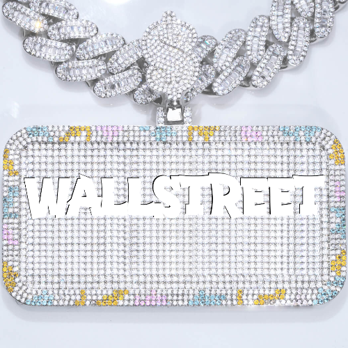CUSTOM LETTER NECKLACE 3D COLORFUL SQUARE