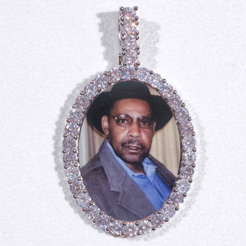 Large 3D Oval Custom Picture Pendant