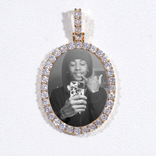 3D Oval Custom Picture Pendant