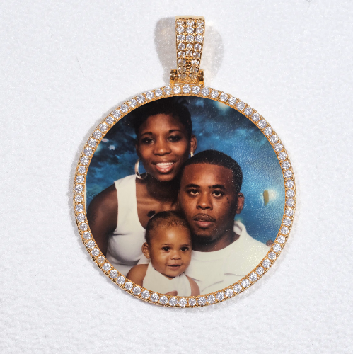 MEDIUM 3D CIRCLE CUSTOM PICTURE PENDANT