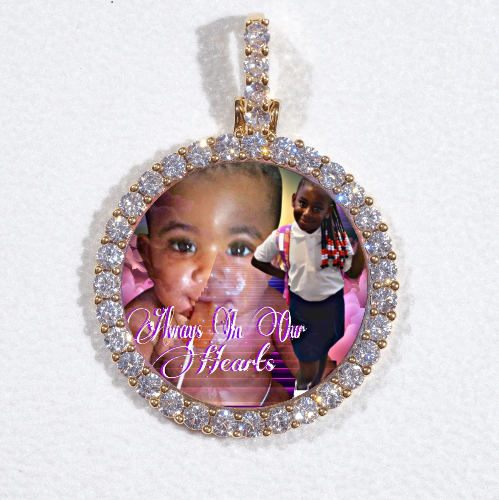 3D CIRCLE CUSTOM PICTURE PENDANT SMALL SIZE