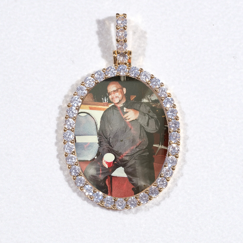 3D Oval Custom Picture Pendant