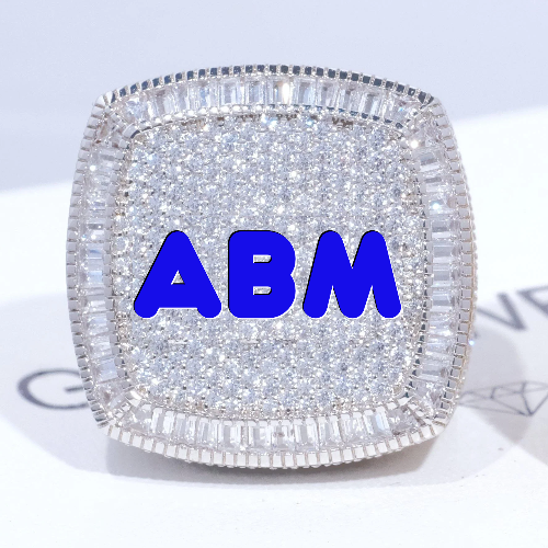 CUSTOM LETTER 3D ICED RING