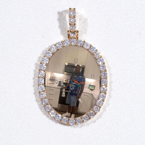 3D Oval Custom Picture Pendant