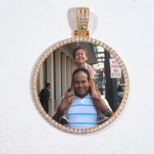 MEDIUM 3D CIRCLE CUSTOM PICTURE PENDANT