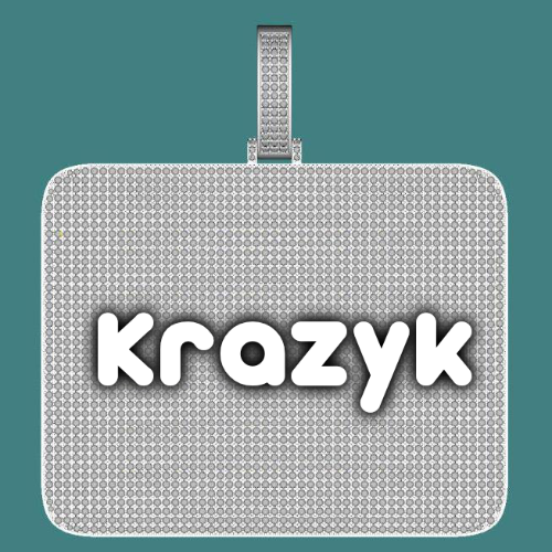 CUSTOM LETTER NECKLACE 3D BIG SQUARE