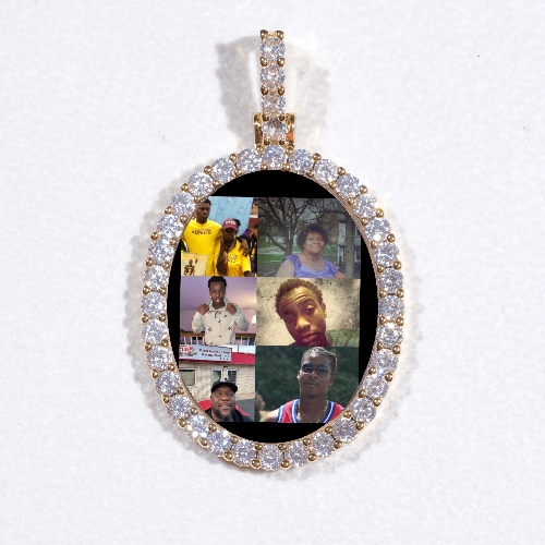 3D Oval Custom Picture Pendant
