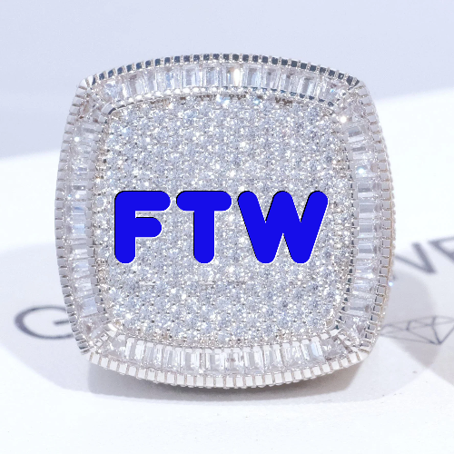 CUSTOM LETTER 3D ICED RING