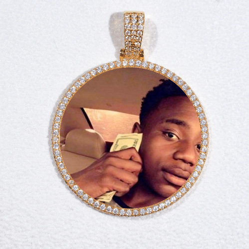 MEDIUM 3D CIRCLE CUSTOM PICTURE PENDANT