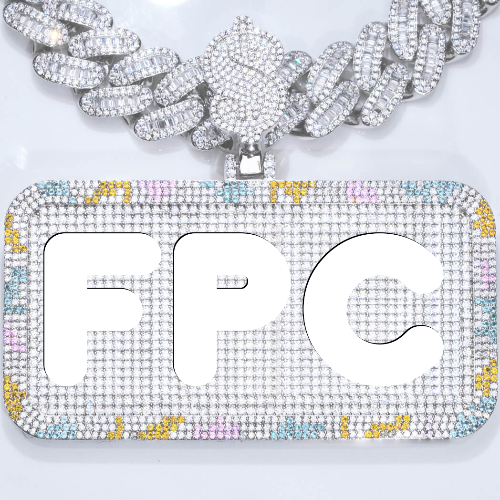 CUSTOM LETTER NECKLACE 3D COLORFUL SQUARE