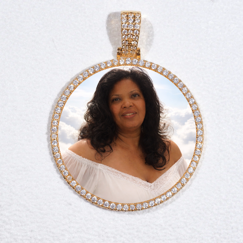 MEDIUM 3D CIRCLE CUSTOM PICTURE PENDANT