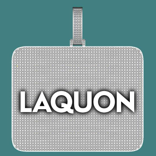 CUSTOM LETTER NECKLACE 3D BIG SQUARE