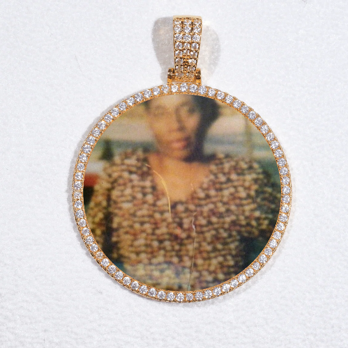 MEDIUM 3D CIRCLE CUSTOM PICTURE PENDANT