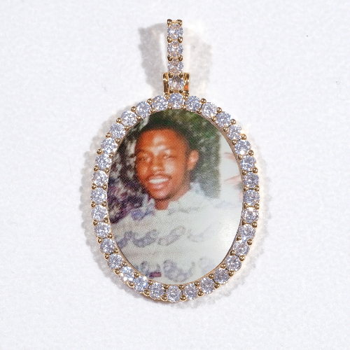 3D Oval Custom Picture Pendant