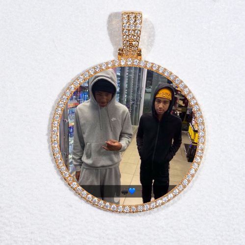 MEDIUM 3D CIRCLE CUSTOM PICTURE PENDANT