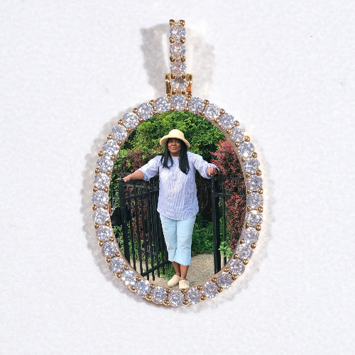 3D Oval Custom Picture Pendant