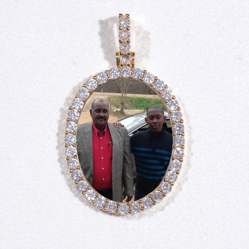 3D Oval Custom Picture Pendant