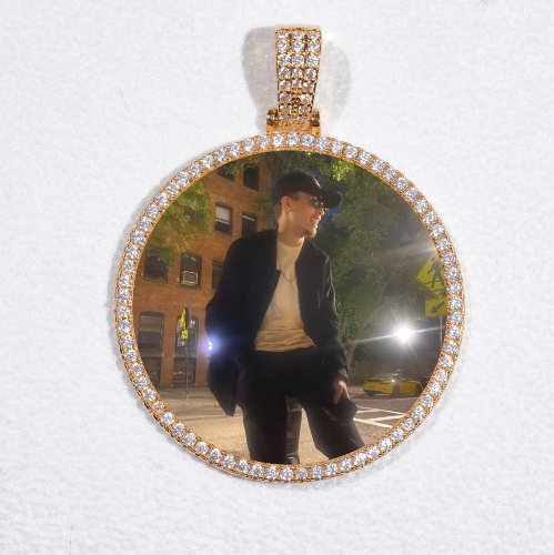 MEDIUM 3D CIRCLE CUSTOM PICTURE PENDANT