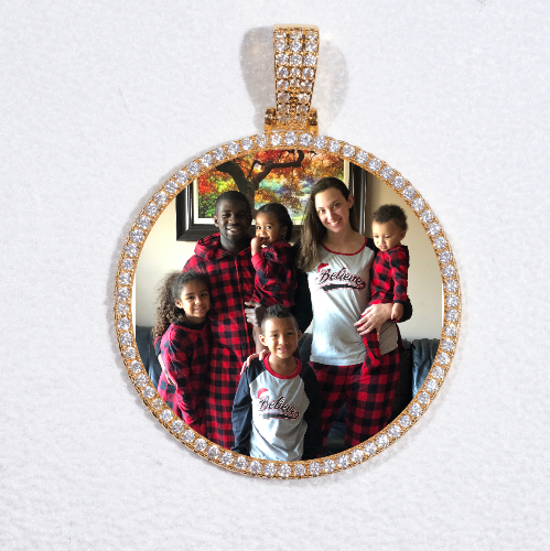 MEDIUM 3D CIRCLE CUSTOM PICTURE PENDANT