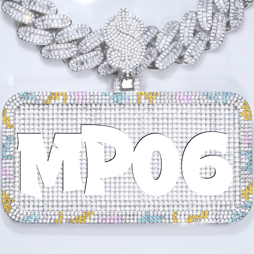 CUSTOM LETTER NECKLACE 3D COLORFUL SQUARE