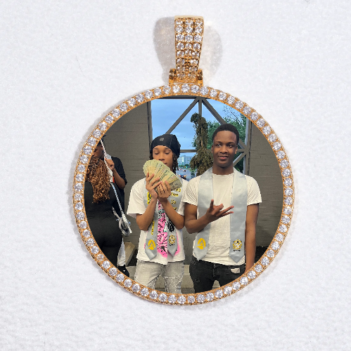 MEDIUM 3D CIRCLE CUSTOM PICTURE PENDANT