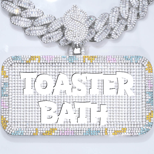 CUSTOM LETTER NECKLACE 3D COLORFUL SQUARE