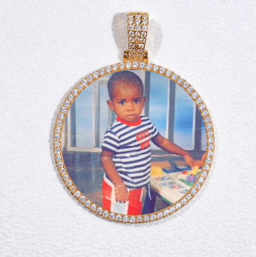 MEDIUM 3D CIRCLE CUSTOM PICTURE PENDANT