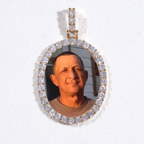 3D Oval Custom Picture Pendant