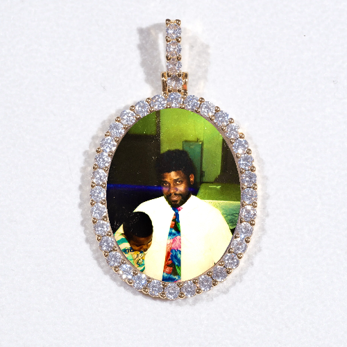 3D Oval Custom Picture Pendant