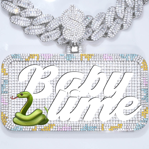 CUSTOM LETTER NECKLACE 3D COLORFUL SQUARE