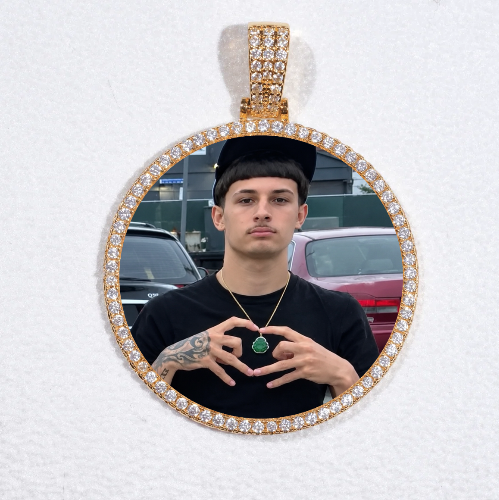 MEDIUM 3D CIRCLE CUSTOM PICTURE PENDANT
