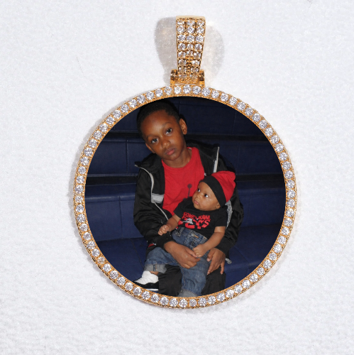 MEDIUM 3D CIRCLE CUSTOM PICTURE PENDANT
