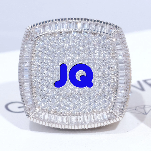 CUSTOM LETTER 3D ICED RING