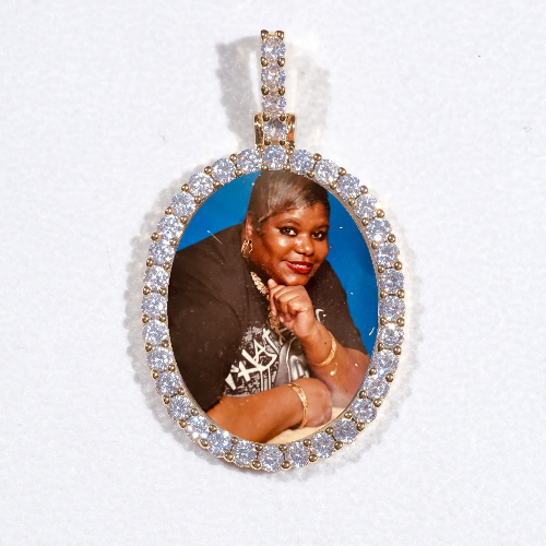3D Oval Custom Picture Pendant