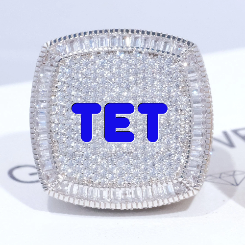 CUSTOM LETTER 3D ICED RING