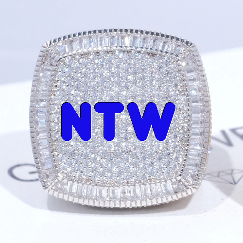 CUSTOM LETTER 3D ICED RING