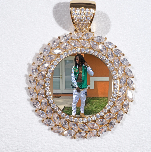 Large 3D Wheat Ear Custom Picture Pendant