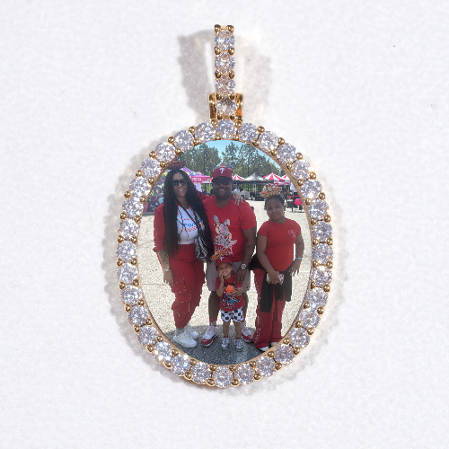 3D Oval Custom Picture Pendant