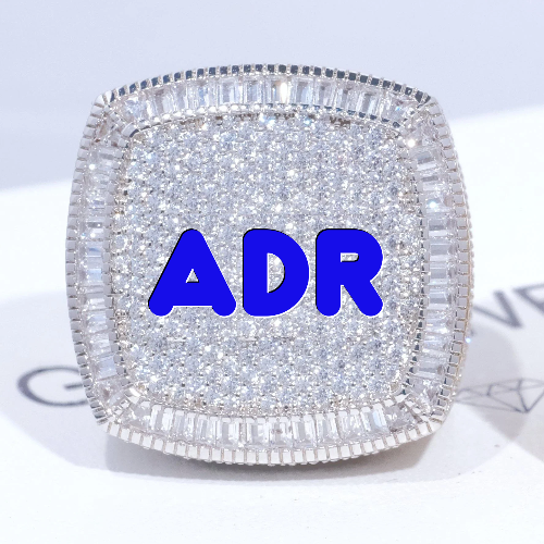 CUSTOM LETTER 3D ICED RING