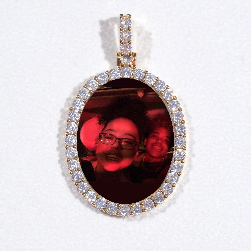 3D Oval Custom Picture Pendant
