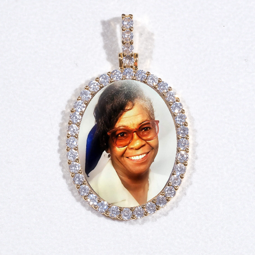 3D Oval Custom Picture Pendant
