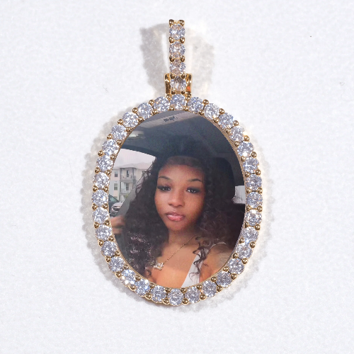 3D Oval Custom Picture Pendant