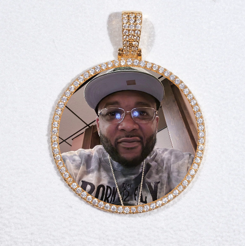 MEDIUM 3D CIRCLE CUSTOM PICTURE PENDANT