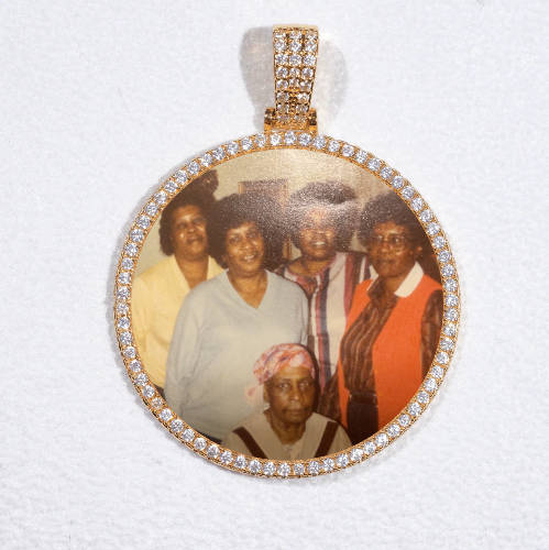 MEDIUM 3D CIRCLE CUSTOM PICTURE PENDANT