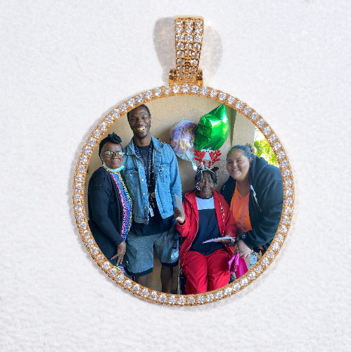 MEDIUM 3D CIRCLE CUSTOM PICTURE PENDANT